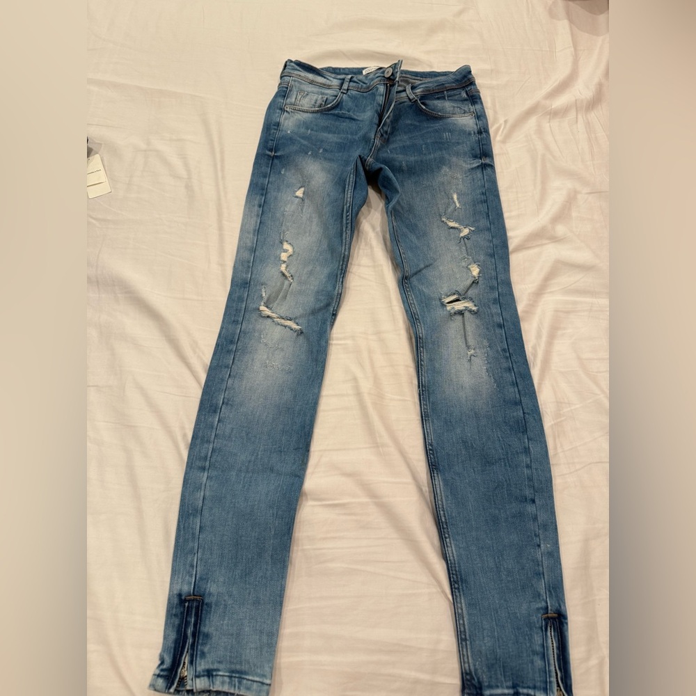 Zara Women's Skinny Jeans - Blue